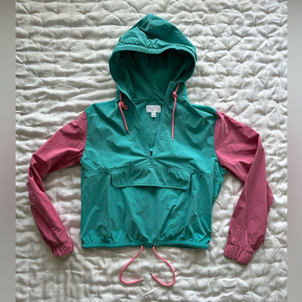 Pink & Teal Windbreaker